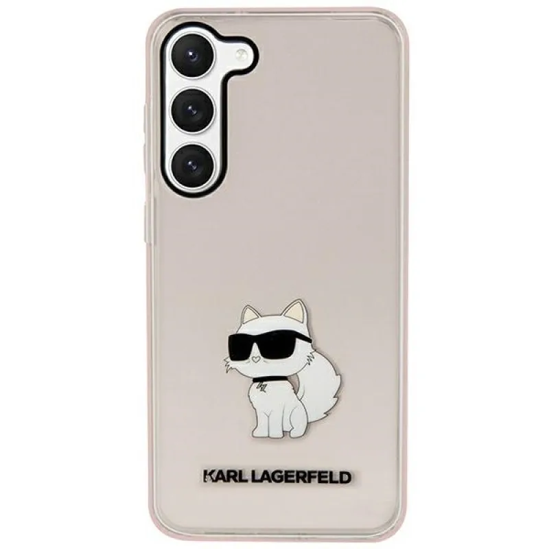 Karl Lagerfeld KLHCS23MHNCHTCP S23+ S916 ružové/ružové pevné puzdro Ikonik Choupette