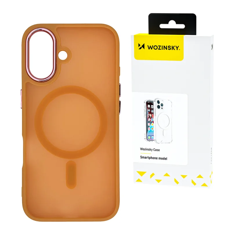 Módne puzdro Wozinsky s MagSafe pre Samsung Galaxy S24 FE - oranžové