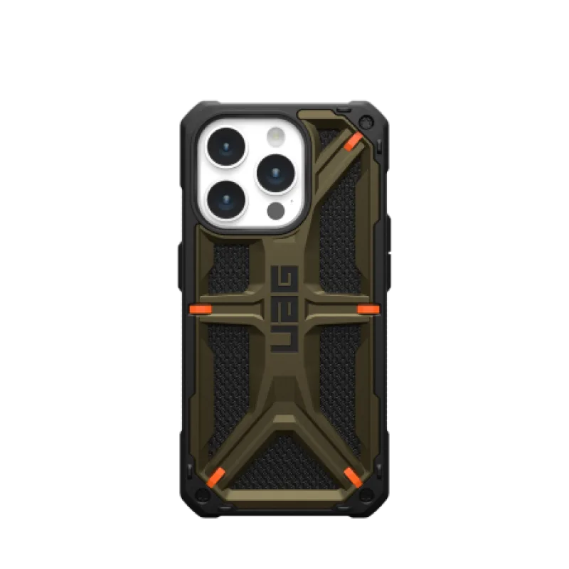 Puzdro UAG Monarch pre iPhone 15 Pro - zelený kevlar