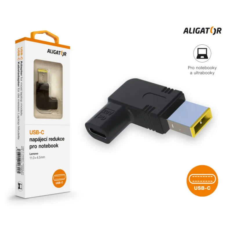 Aligator USB-C napájacia redukcia 11 x 4, 5 mm pre notebooky Lenovo…
