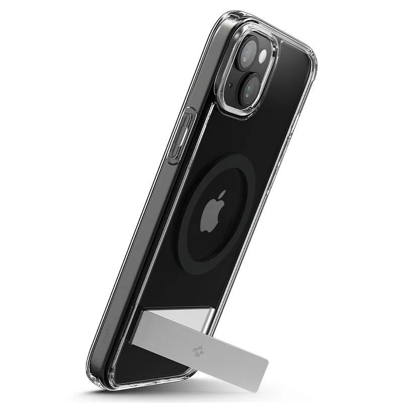 Puzdro Spigen Ultra Hybrid S MagSafe so stojanom pre iPhone 15 Plus – čierne