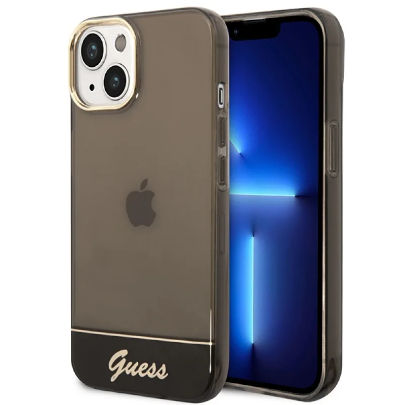Guess GUHCP14MHGCOK iPhone 14 Plus 6,7" čierno/čierne pevné puzdro Translucent