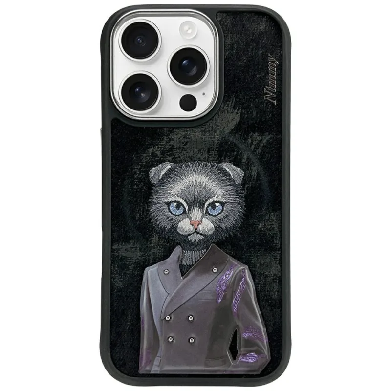 Nimmy Magnetic módne roztomilé zvieratko MagSafe puzdro pre iPhone 16 Pro Max - čierne