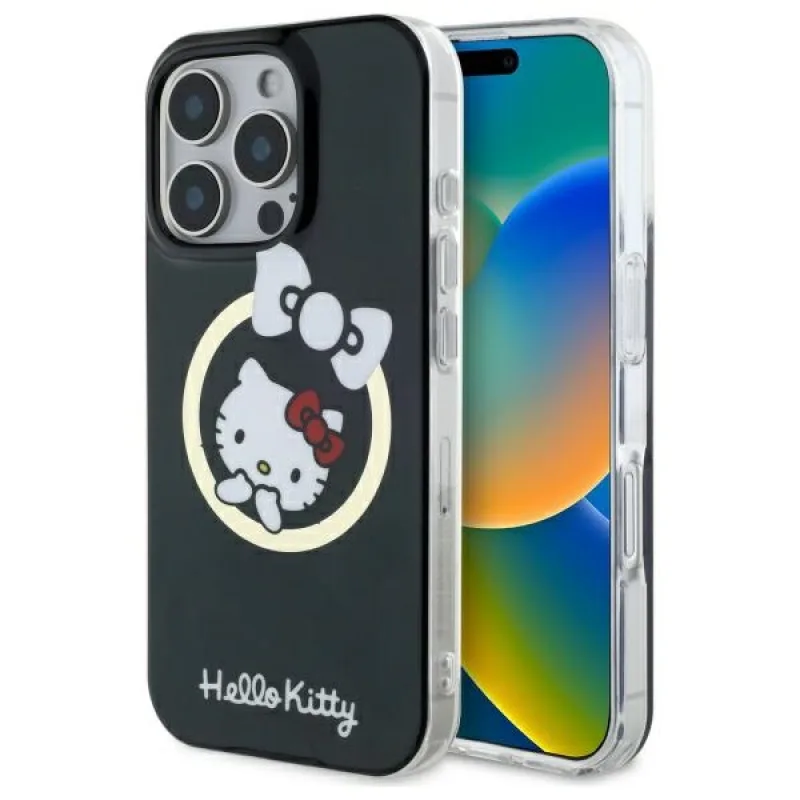 Hello Kitty IML Fun luk Magsafe iPhone 16 Pro Max Case - Black