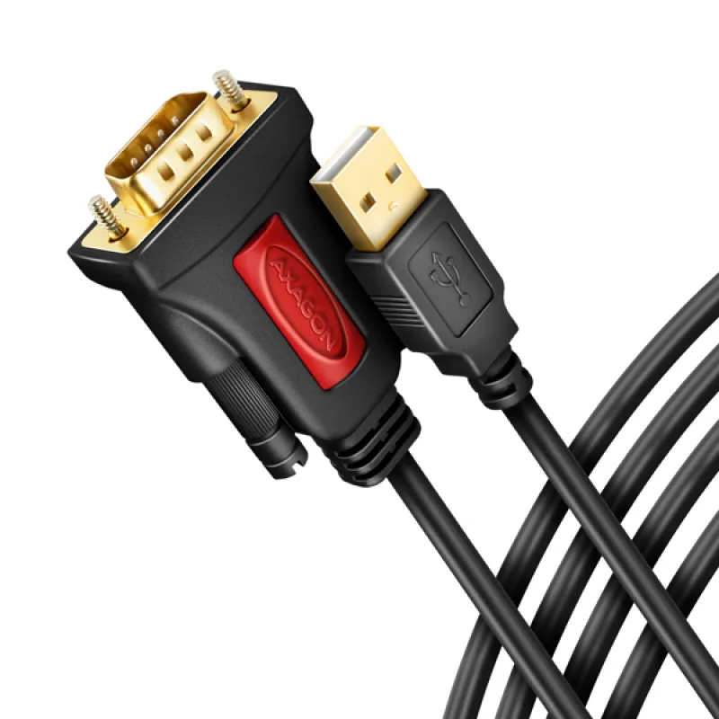 AXAGON ADS-1PSN, USB-A 2.0 - sériový RS-232 DB9-M Prolific adaptér…