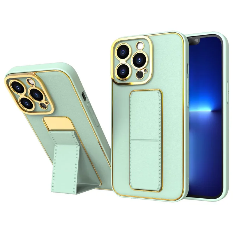Nové puzdro Kickstand Case pre iPhone 13 Pro Max so stojanom zelené