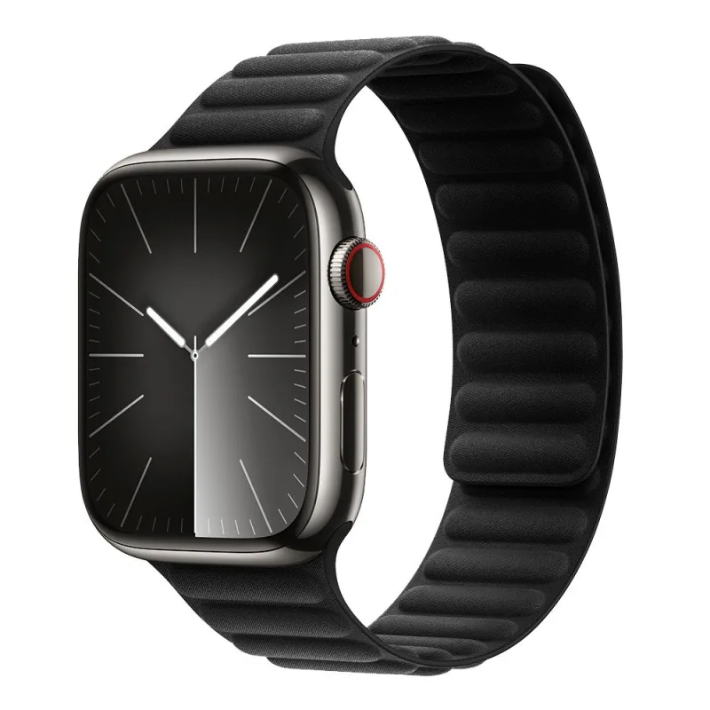 Devia remienok Deluxe Magnetic Fiber Watch Band 44/45/46mm - Black