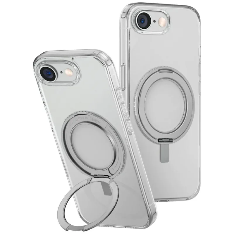 Puzdro Uniq Swivix 360 Rotating Kickstand pre iPhone 16e – priehľadné