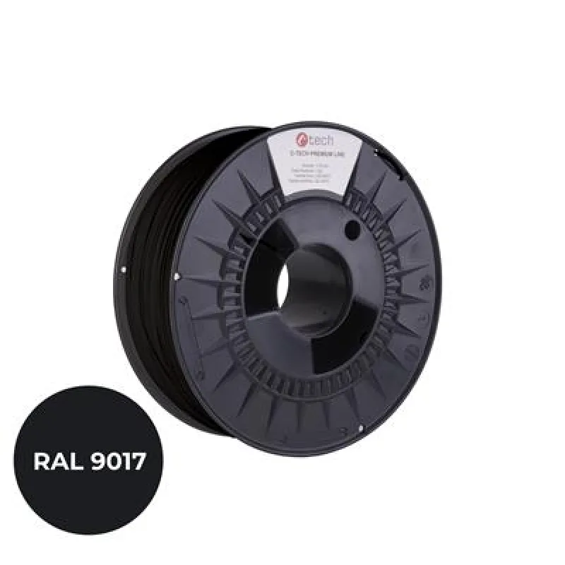 Tlačová struna (filament) C-TECH PREMIUM LINE, PETG, dopravná čierna,…