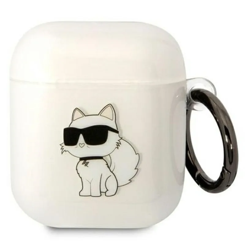 Karl Lagerfeld KLA2HNCHTCT Airpods 1/2 kryt transparentný Ikonik Choupette