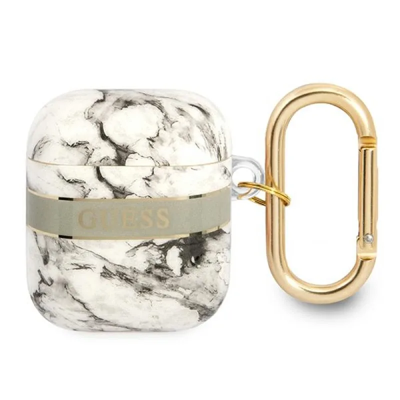 Guess GUA2HCHMAG kryt AirPods sivo/sivý kolekcia Marble Strap
