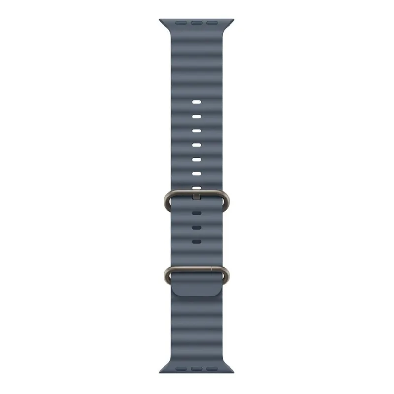 Apple Watch 49mm Anchor Blue Ocean Band - Natural Titanium Finish …