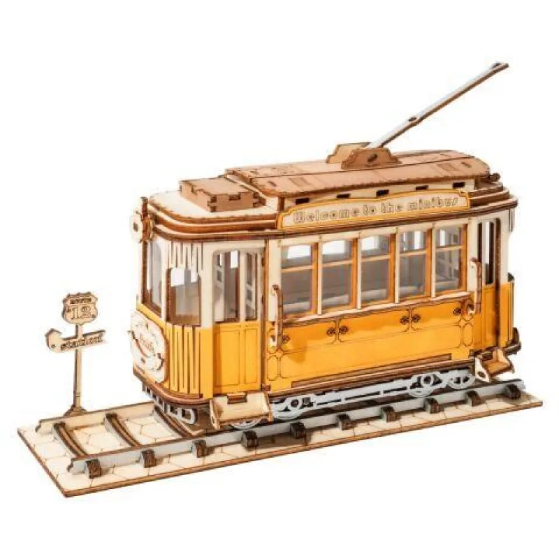 RoboTime dřevěné 3D puzzle Historická tramvaj TG505