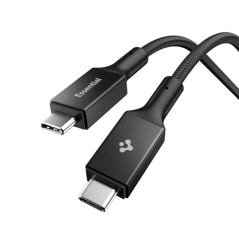 Spigen Essential EB24015CC USB-C / USB-C 240W 150 cm kábel – čierny