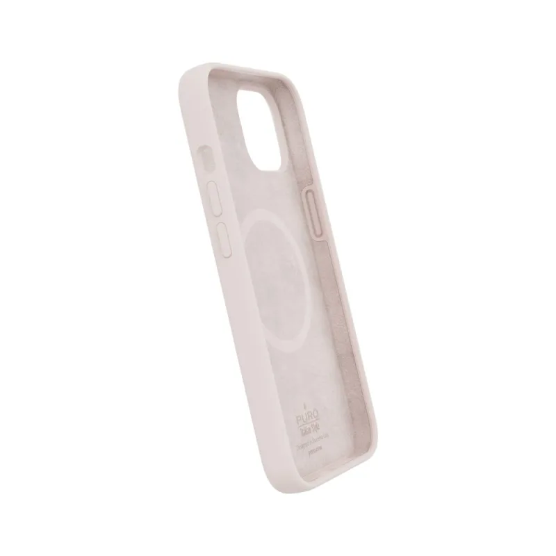 Silikónový obal Puro Icon Mag Pro MagSafe pre iPhone 13 / 14 - ružový