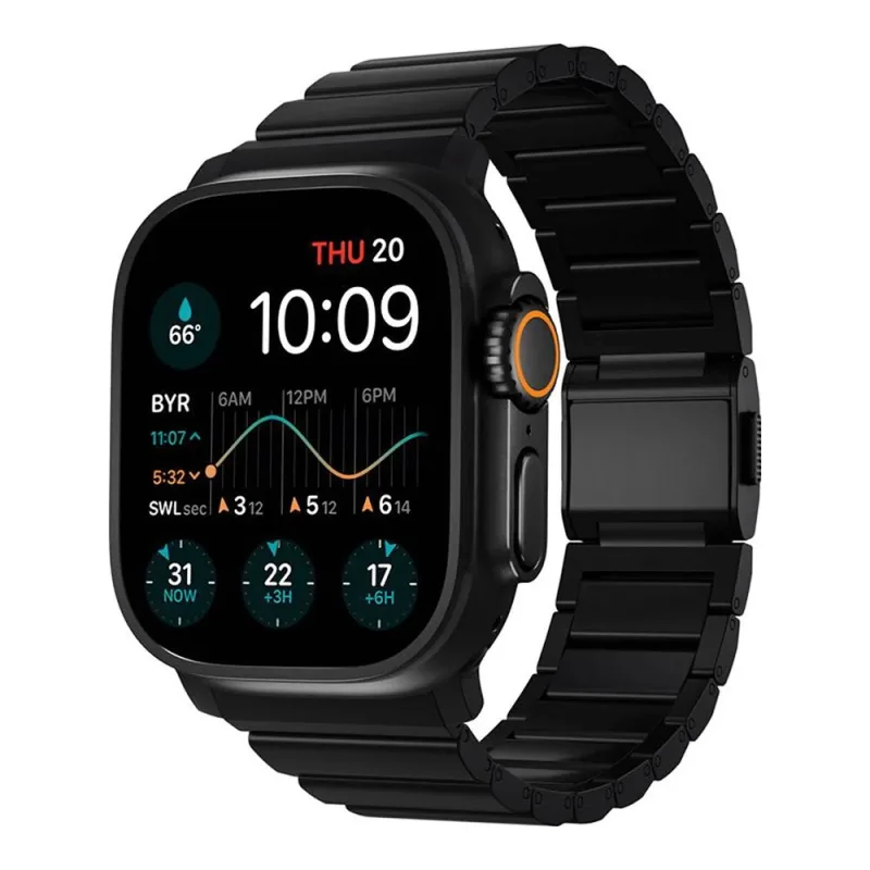 Nomad remienok pre Apple Watch 44-49 mm - Titanium Band/Black Hardware