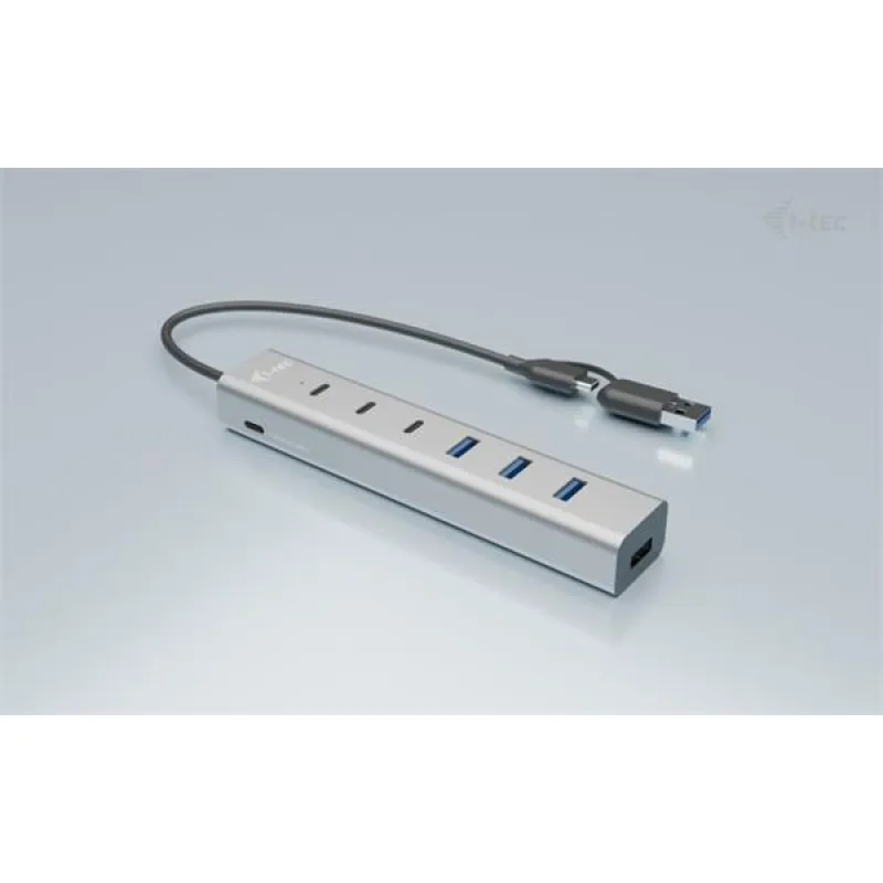 i-tec USB-C/USB-A Charging Metal HUB 7 Port (3x USB-C, 4x USB-A)…