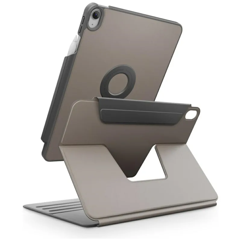 Otočné odnímateľné puzdro Uniq Rovus Snapmount Magnetic 360 pre iPad 11" 2025 / iPad 10,9" 2022 (10. gen.) – sivé