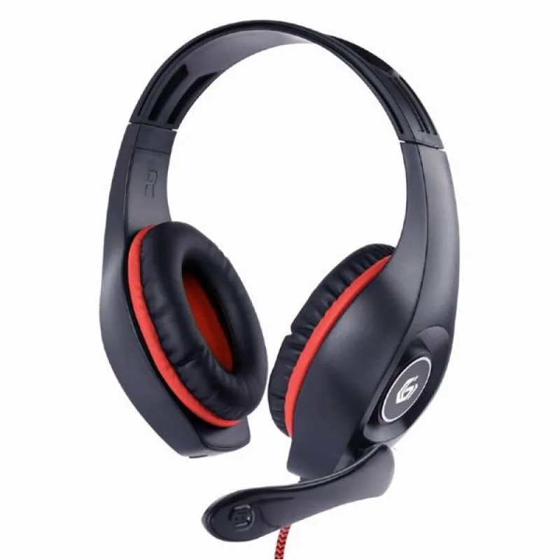Gembird Stereo headset s mikrofónom, herný, 1 x 3.5 mm miniJack, červeno …