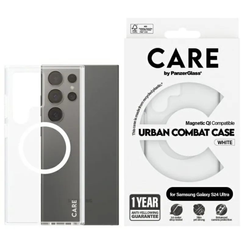 CARE by PanzerGlass Flagship QI Case pre Samsung Galaxy S24 Ultra – priehľadné
