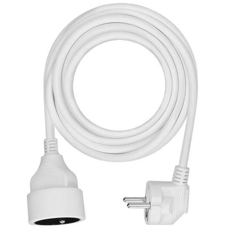 Solight prodlužovací přívod 5m, 1 zásuvka, 16A/ 3680W, PVC, bílý PS04X