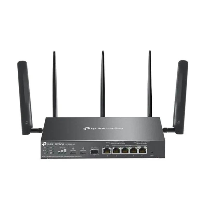 Omada 4G+ Cat6 AX3000 Gigabit VPN Gateway with 4-Port PoE+ PORT: 1×…