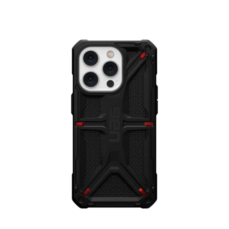 Puzdro UAG Monarch pre iPhone 14 Pro - čierny kevlar