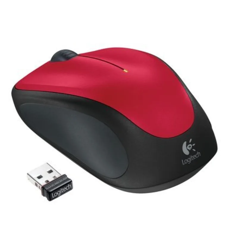 Logitech M235 - bezdrôtová myš - červená 910-002496