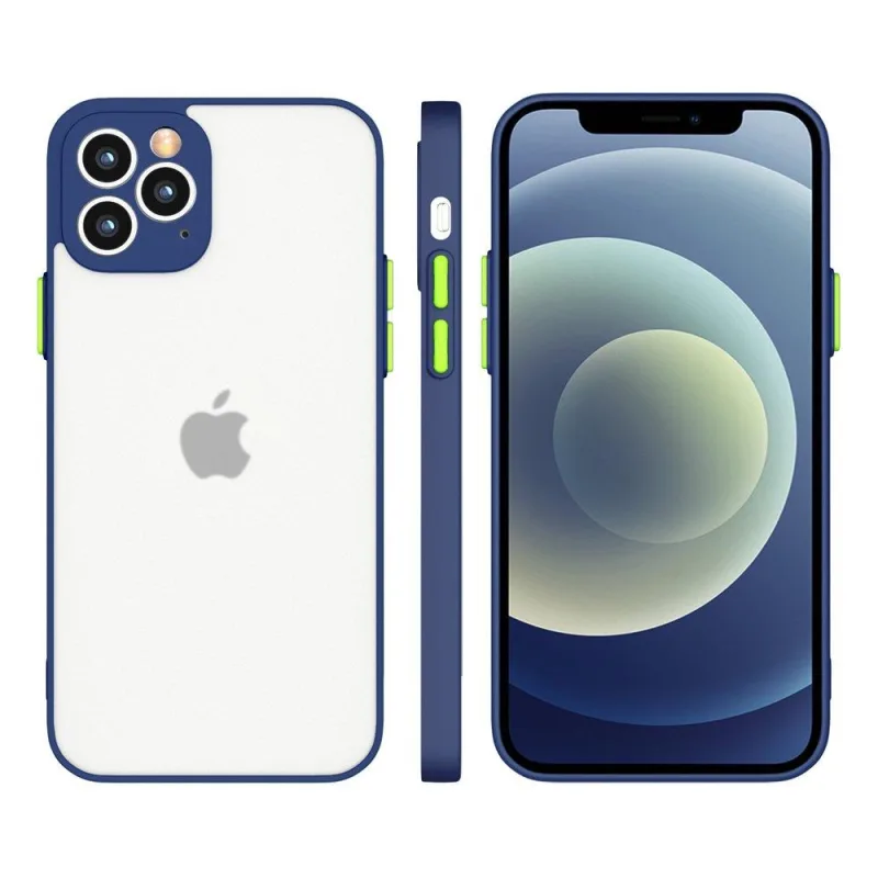 Silikónové flexibilné priesvitné puzdro Milky Case pre Samsung Galaxy A22 4G tmavomodré