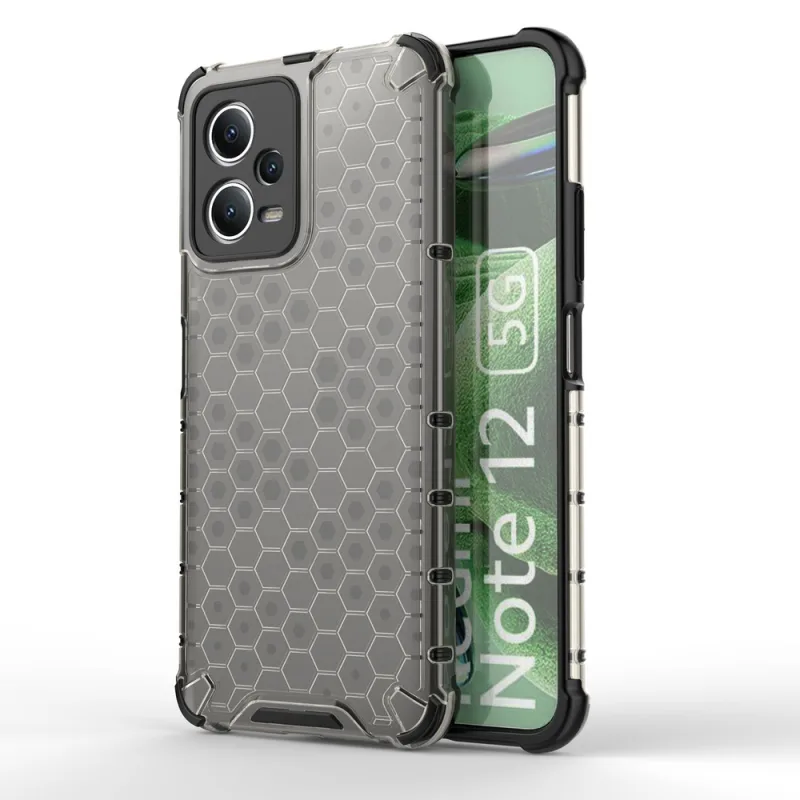Voštinové puzdro pre Xiaomi Redmi Note 12 5G / Poco X5 5G pancierový hybridný kryt čierny