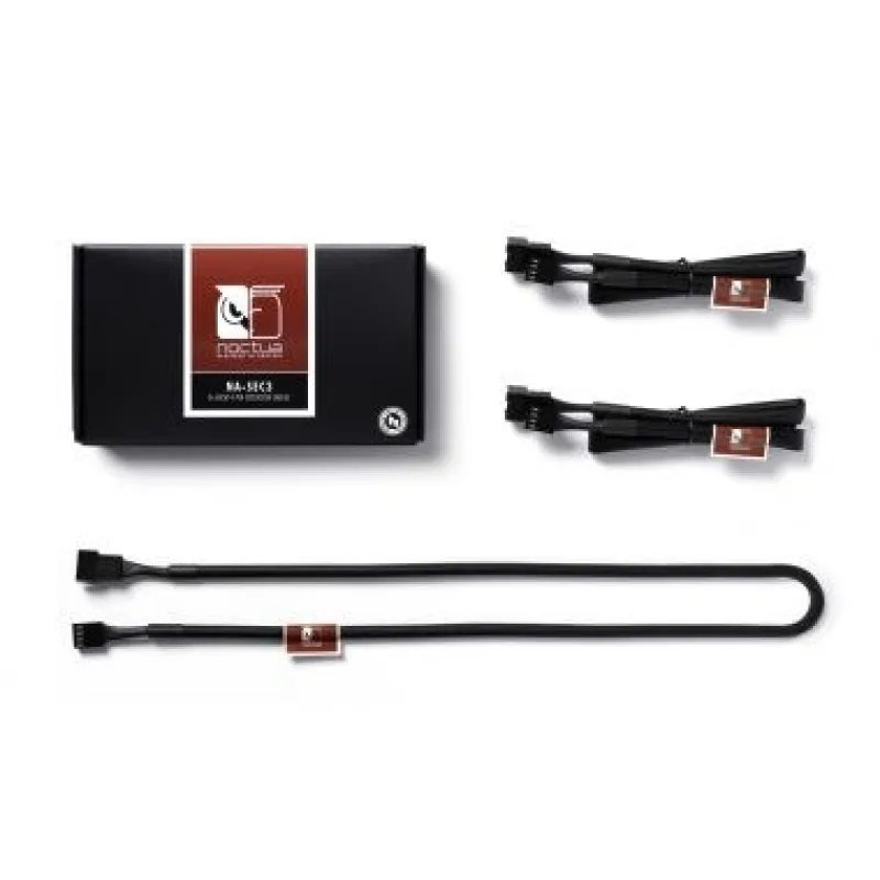 NOCTUA Prodlužovací kabely pro 4pin ventilátor NA-SEC3, 3x 60cm, černá NA…