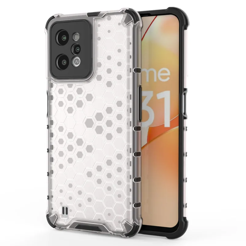 Voštinové puzdro pancierový kryt s gélovým rámom Realme C31 transparent