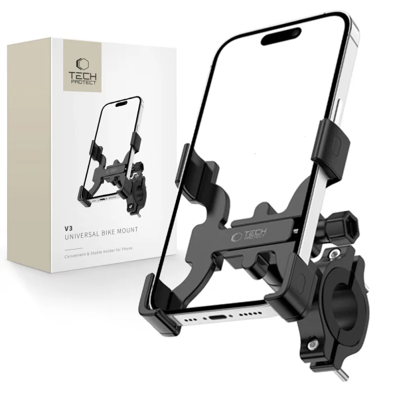 Držiak na bicykel Tech-Protect V3 na riadidlá – čierny