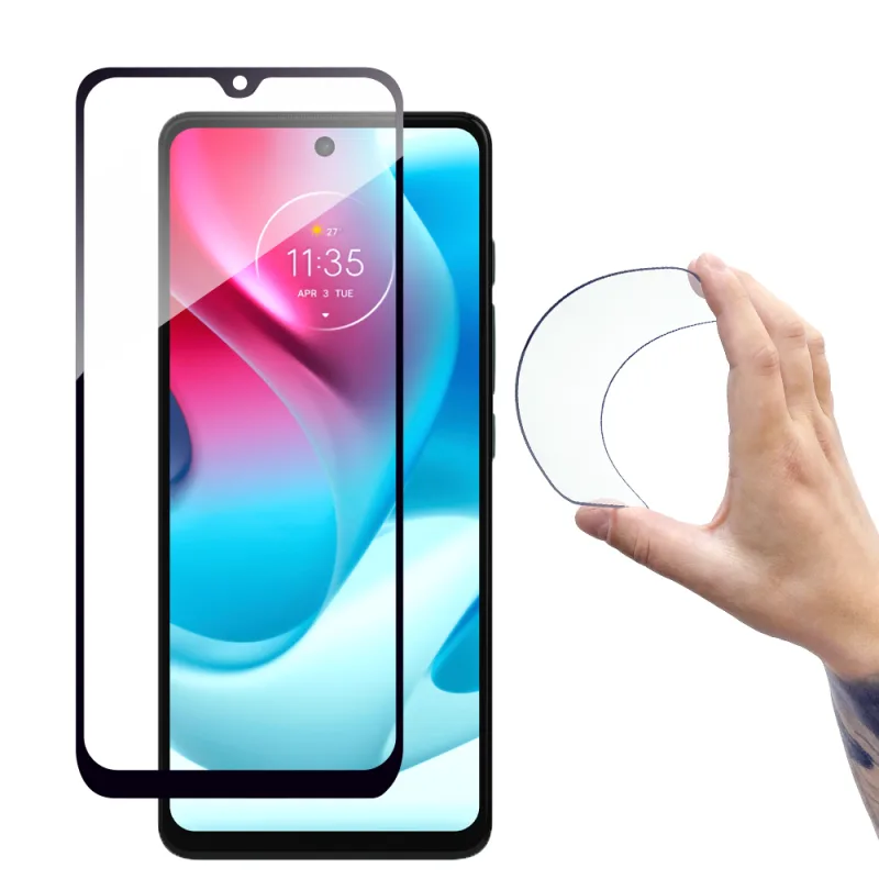 Full Cover Flexi Nano Glass Film Tvrdené sklo s rámom Moto G60s