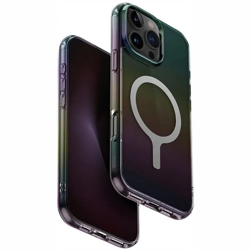 Nabíjacie puzdro Uniq Iridescia Magclick pre iPhone 16 Pro Max – čierne