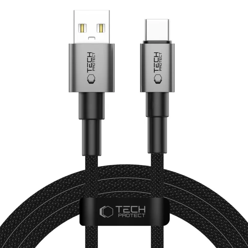 Kábel Tech-Protect UltraBoost DNA USB-A / USB-C 15W/3A 200 cm – sivý