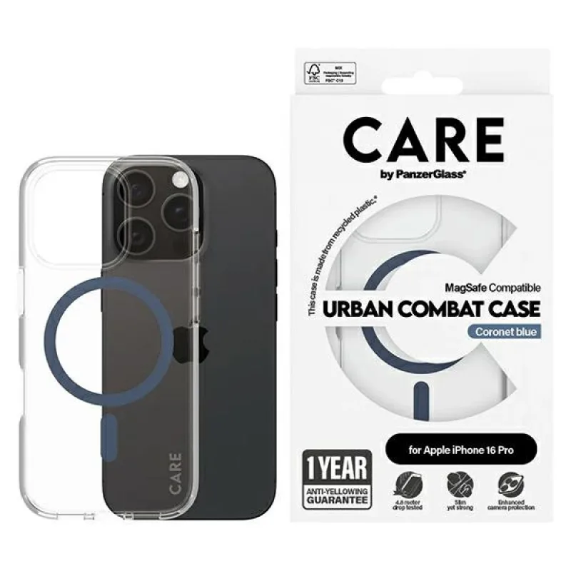 CARE by PanzerGlass Flagship Case iPhone 16 Pro 6,3" modro/modré MagSafe 1366