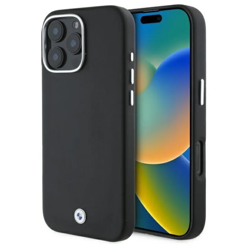 BMW Sign Full Wrapped Metal MagSafe iPhone 16 Pro Case – čierny