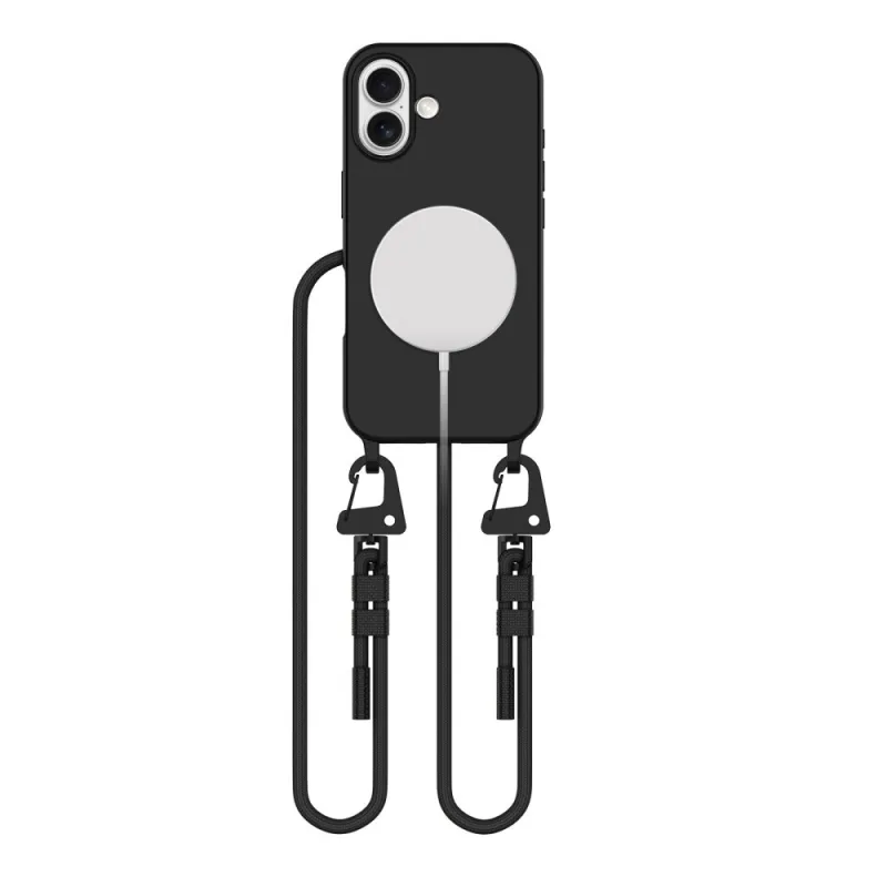 Puzdro MagSafe na iPhone 16 Tech-Protect MagNecklace – čierne