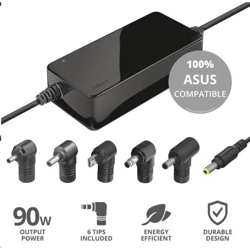 Napájací adaptér TRUST MAXO pre notebooky ASUS 90 W, vrátane. koncové…