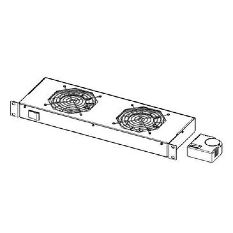 Legrand EVO Ventilacna jednotka 1U, 2x Ventilator. + TERMOSTAT