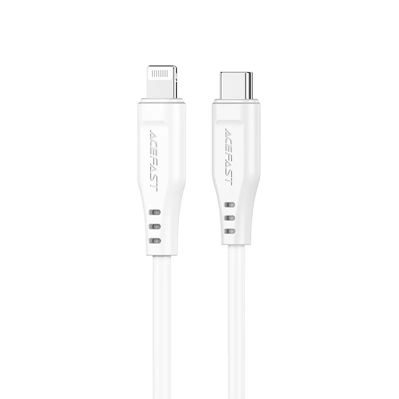 Acefast C3-01 Lightning - USB-C PD kábel 30W 3A 480Mb/s 1,2m - biely