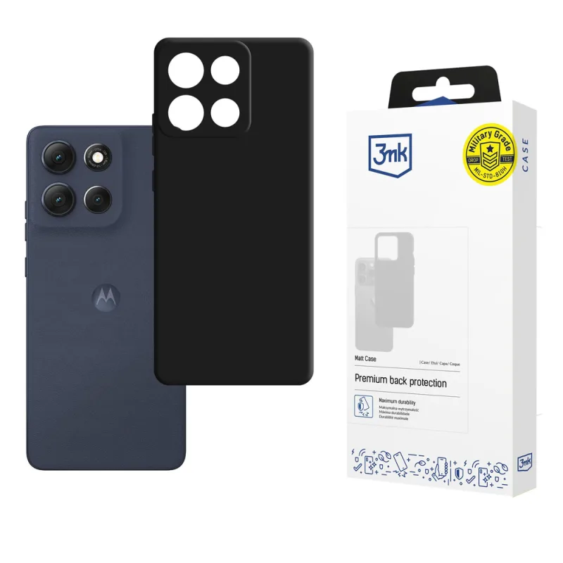 3mk matné puzdro pre Motorola Moto G86 - čierne