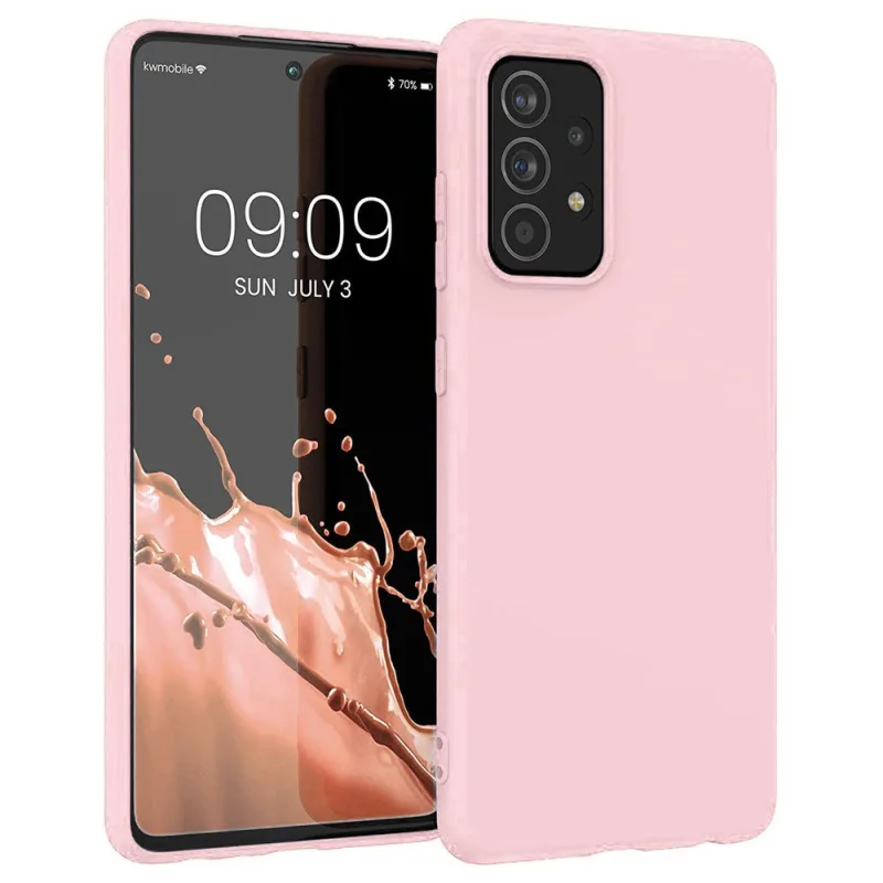 Silikónové puzdro Mäkký pružný gumený kryt pre Samsung Galaxy A22 4G ružový