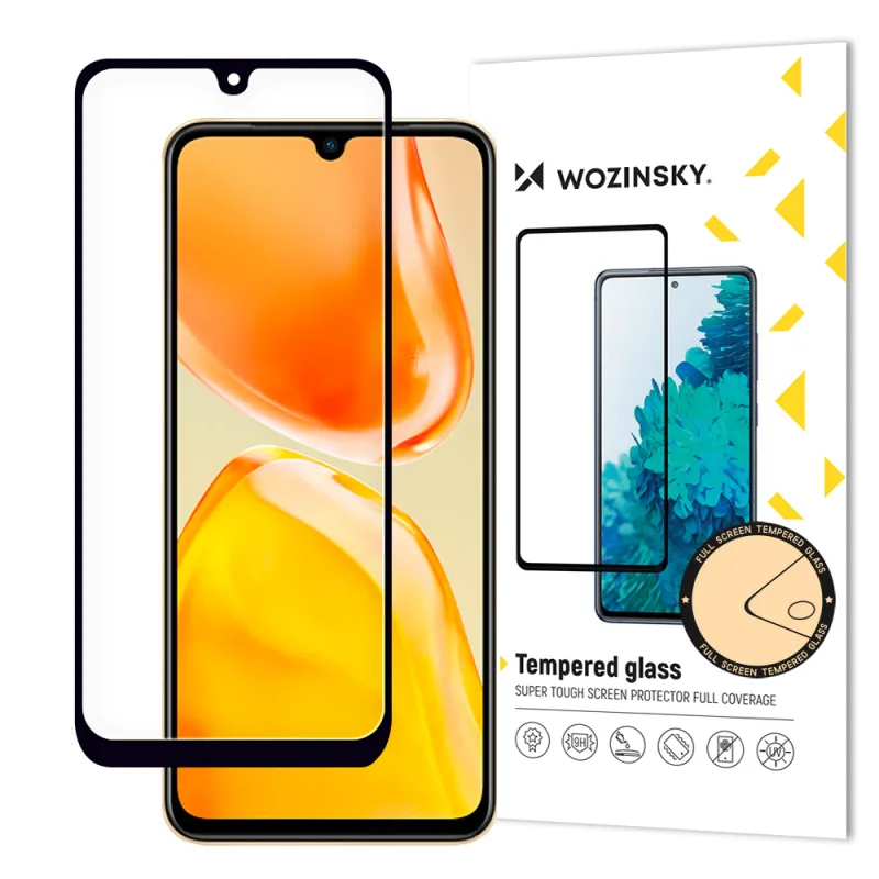 Tvrdené sklo Wozinsky Full Glue Vivo X80 Lite / V25 Celá obrazovka s čiernym rámom (vhodné pre puzdro)