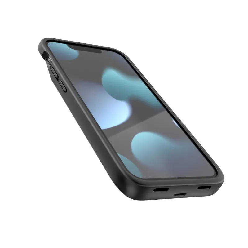 Tech-Protect PowerCase pre iPhone 12 mini / 13 mini s powerbankou 4700 mAh - čierna