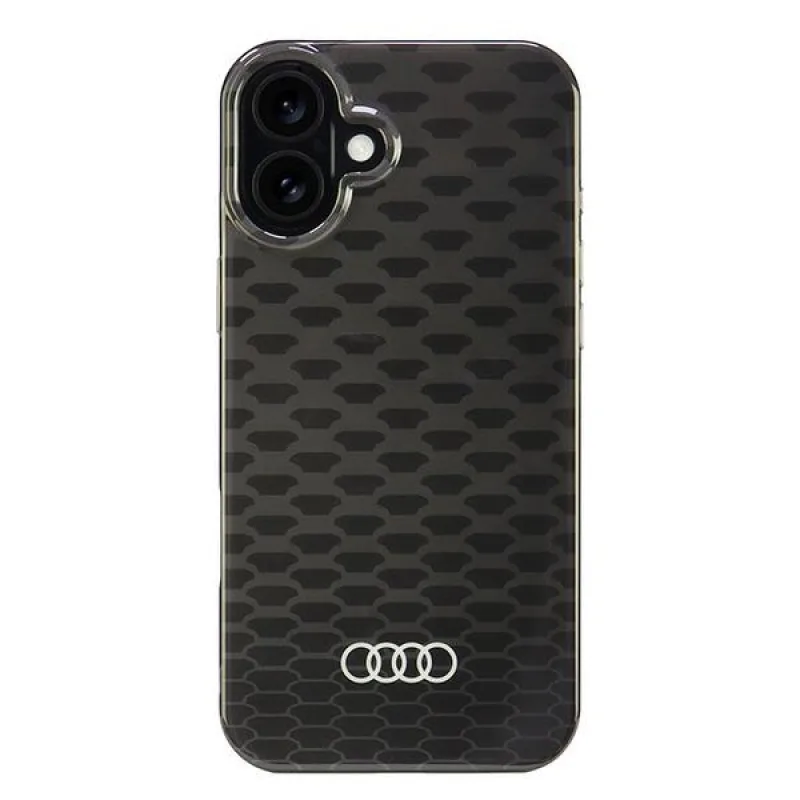 Audi IML vzor šitia MagSafe iPhone 16 Plus 6,7" čierno/čierne pevné puzdro AU-IMLMIP16M-Q5/D3-BK