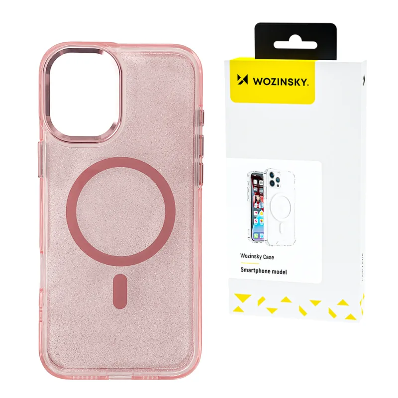 Púzdro Wozinsky Glitter pre Samsung Galaxy S25 - ružové s trblietkami