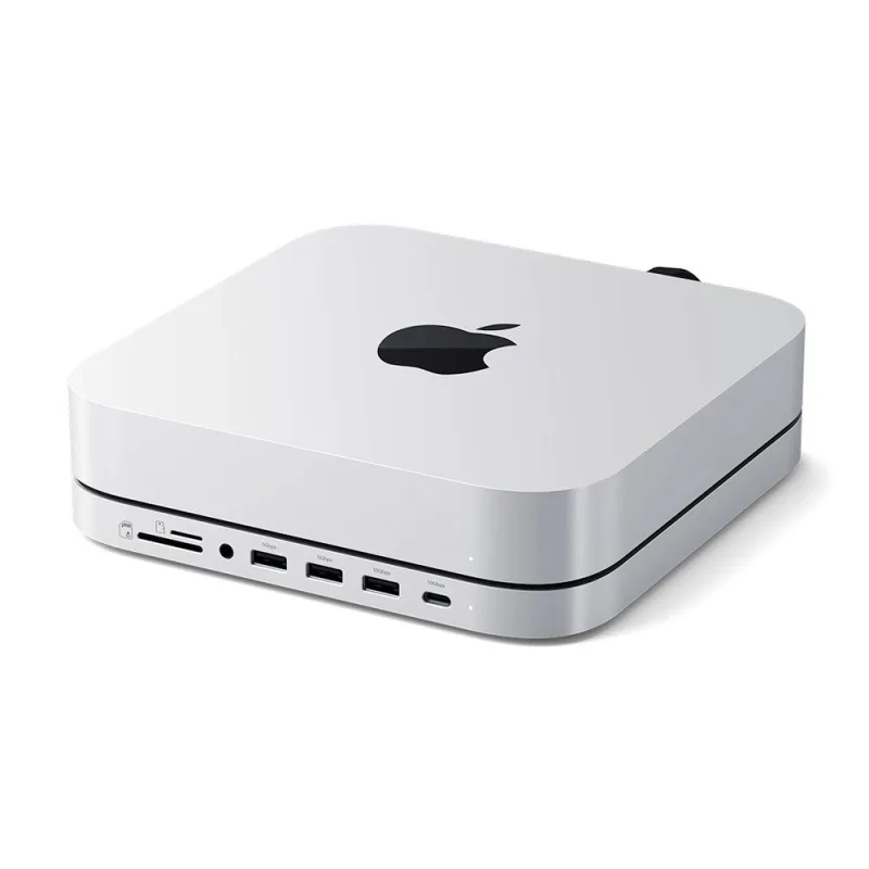 Satechi USB-C Stand & Hub pre Mac Mini/Studio with NVMe SSD enclosure - Silver