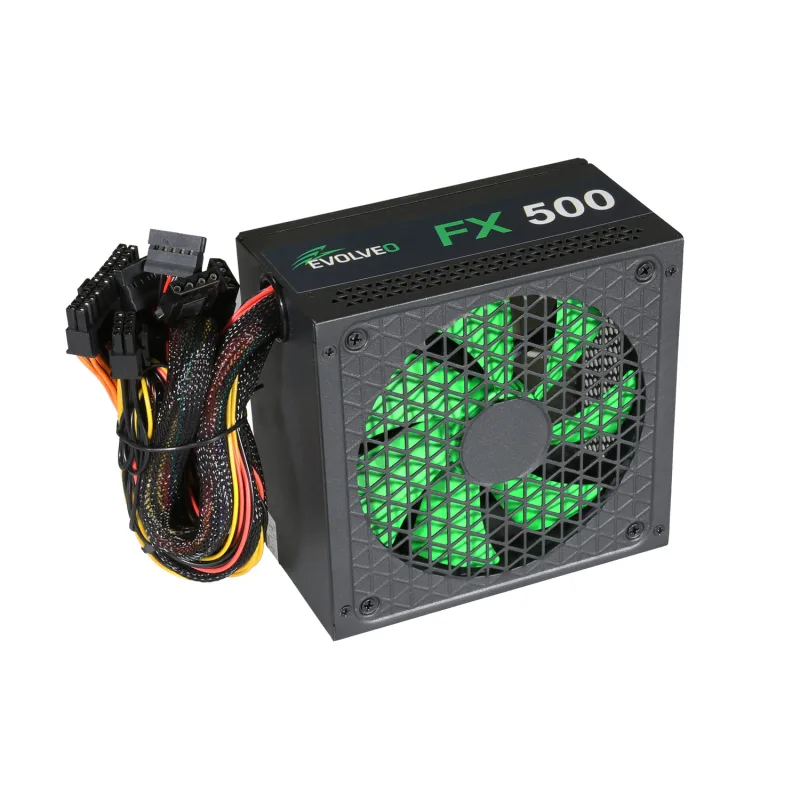 EVOLVEO FX 500, zdroj 500W ATX, 14cm, 80+, White, 3YRW czefx500